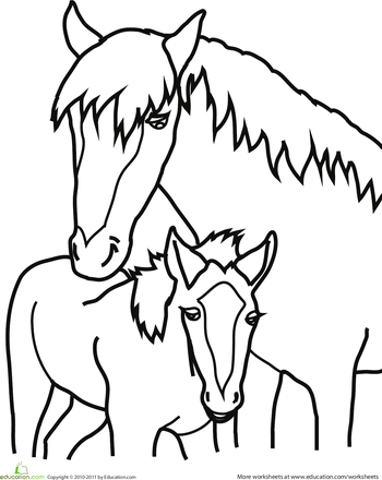 350x440 Horse Coloring Pages Letter T And Horses Horse
