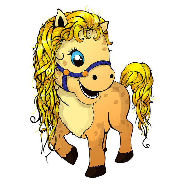 600x600 Illustration Of Cute Baby Horse Art Print