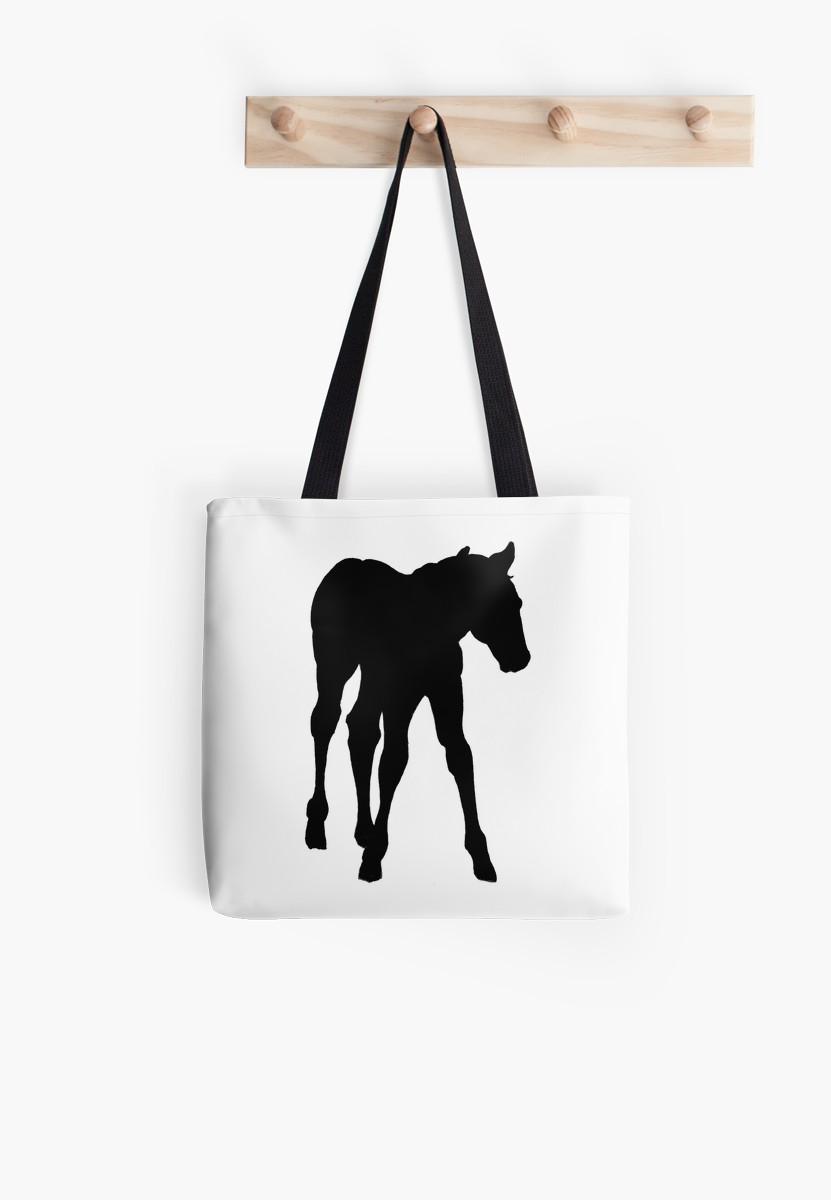 831x1200 Baby Horse, Silhouette, Horse, Foal, Drawing Tote Bags