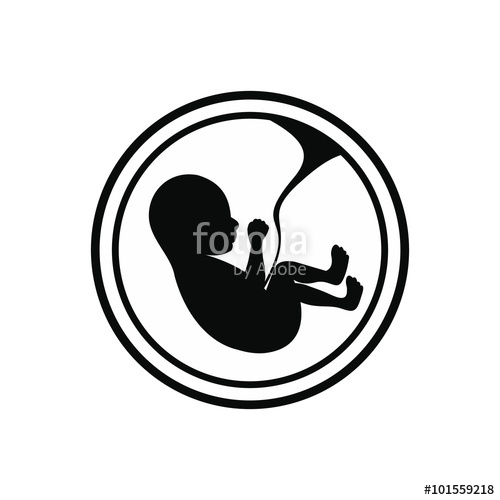 500x500 baby in womb icon stock image and royalty free vector