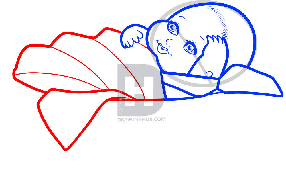 1003x674 How To Draw Baby Jesus, Baby Jesus, Step