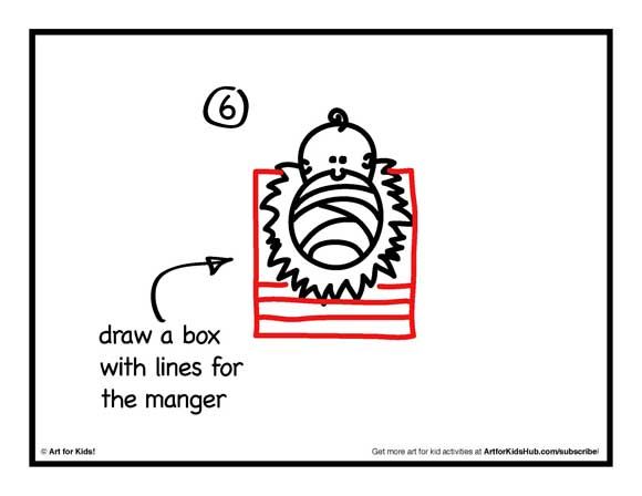 580x448 How To Draw Baby Jesus In A Manger