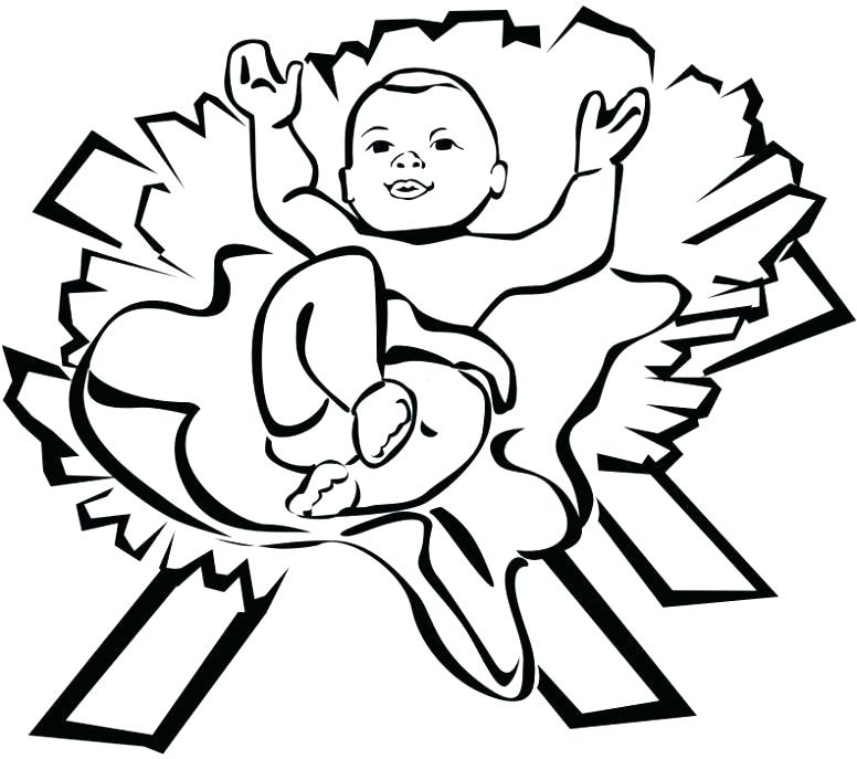 776x687 Baby Jesus Coloring Pages For Preschoolers