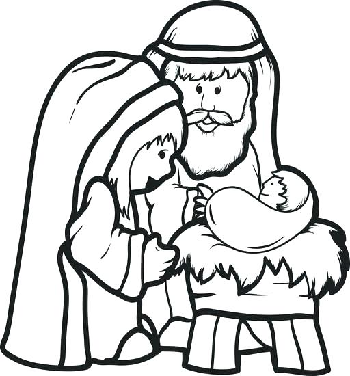 512x550 Baby Jesus Coloring Pages Printable