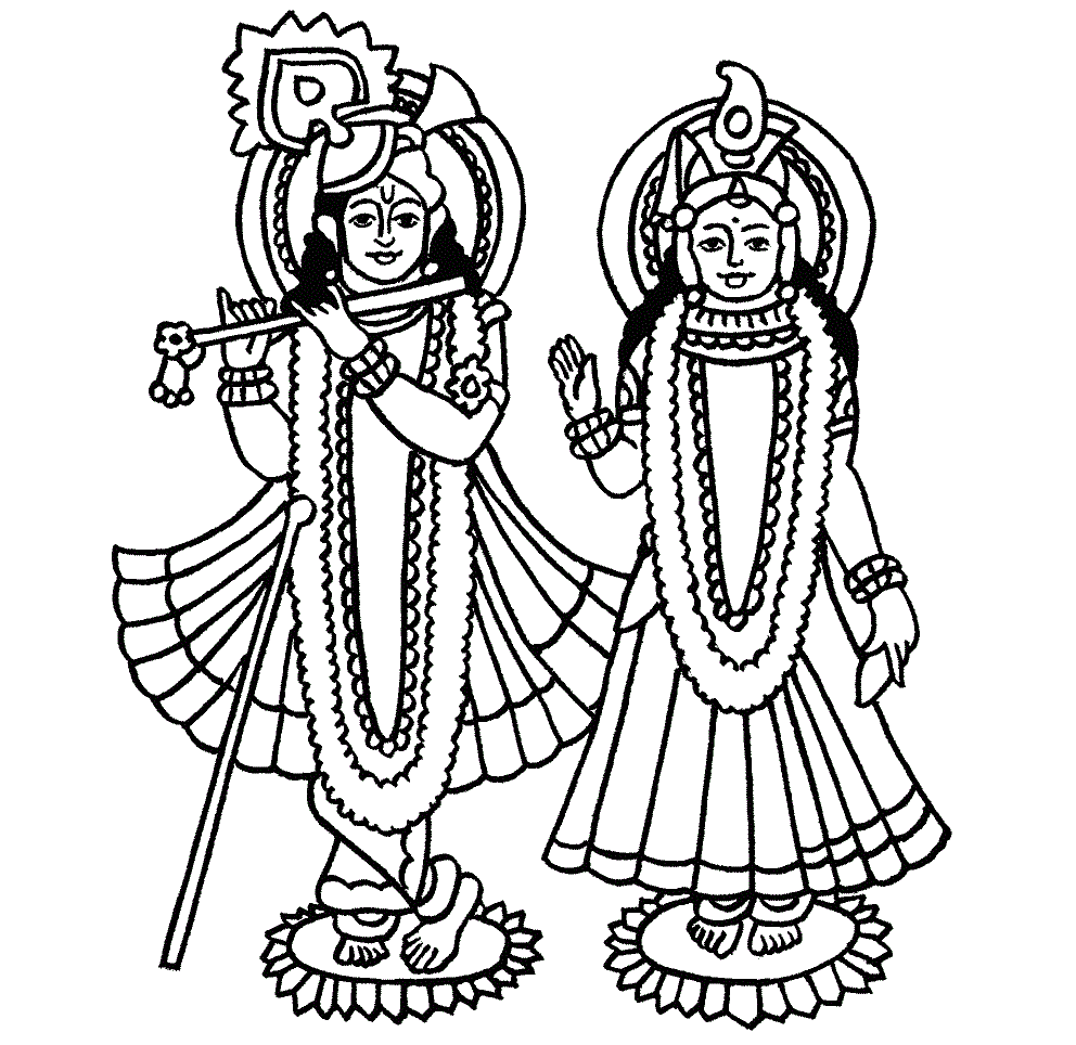 992x964 Colours Drawing Wallpaper Lord Radha Krishna Colour Drawing Hd