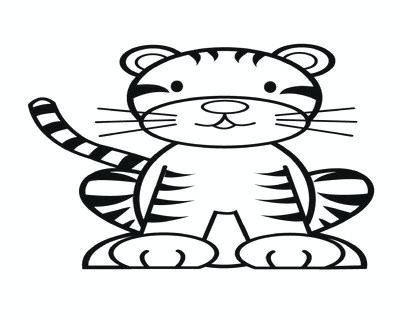 400x322 Baby Tiger Coloring Pages Cute T Cartoon For Of Marvelous Lion