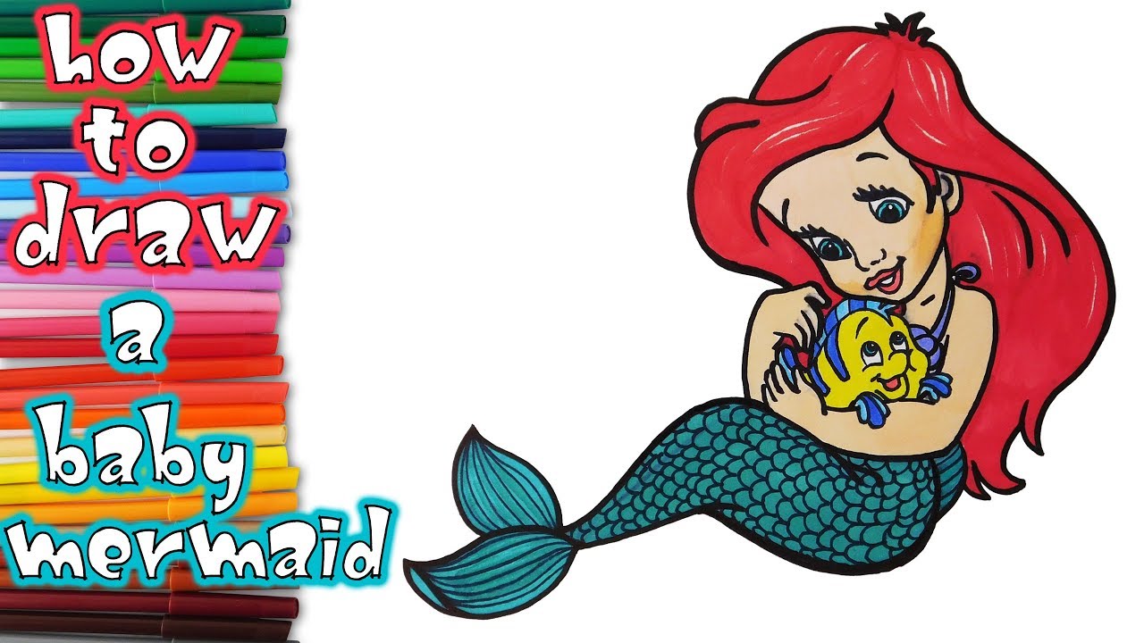 1280x720 How To Draw Ariel The Little Mermaid Learn To Draw, Drawing