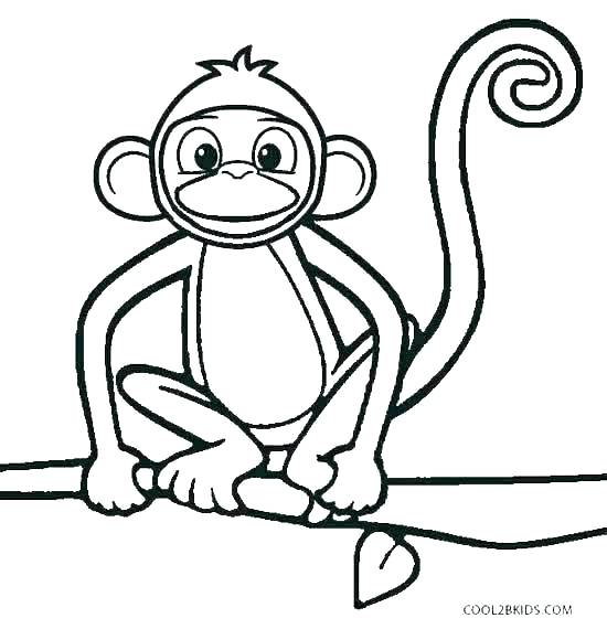 550x570 Collection Cute Baby Monkey Coloring Pages Pictures