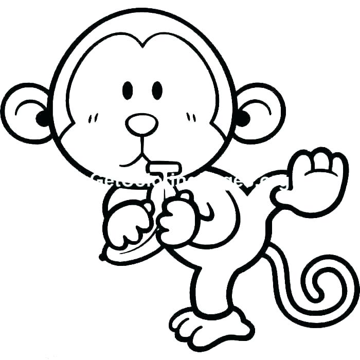 700x700 Spider Monkey Coloring Pages Printable Baby Monkey Coloring Pages