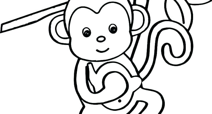 728x393 Baby Monkey Coloring