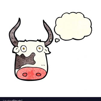336x336 Cow Cartoon Style Drawing Of A Outline Baby Pencil Milk Carmi