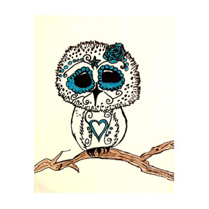 300x300 Baby Gothic Owl Drawing