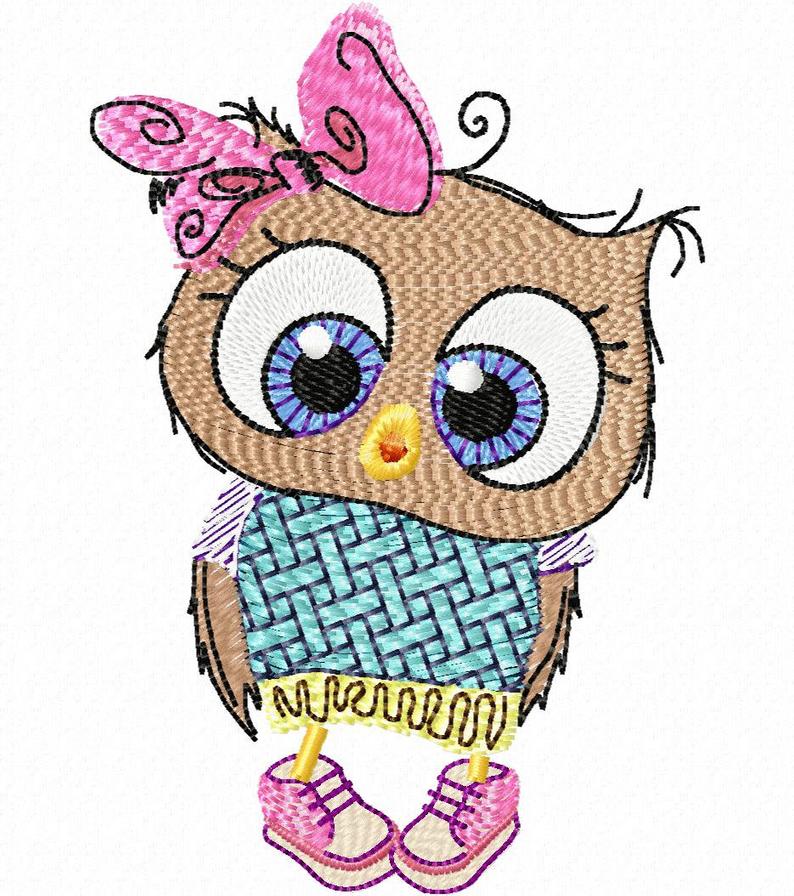 794x896 Embroidery Machine Baby Owl Ith Baby Owl Pattern Etsy