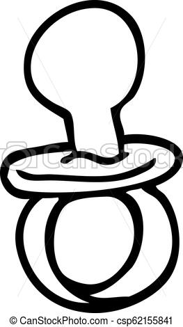 263x470 Line Drawing Cartoon Baby Pacifier