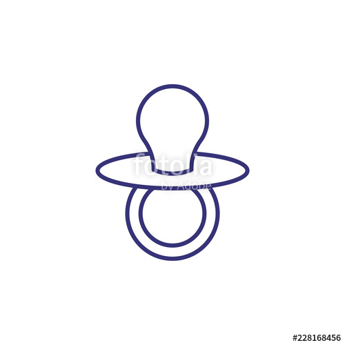 500x500 Baby Pacifier Line Icon Care Concept Childhood, Kid, Newborn