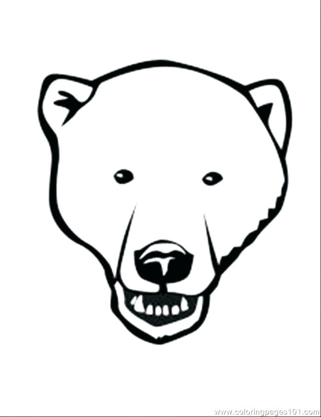 650x844 Polar Bear Outline Drawing Polar Bear Coloring Pages Printable