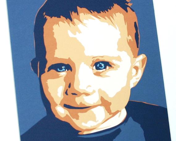 570x456 papercut portrait illustration baby portrait art commission etsy