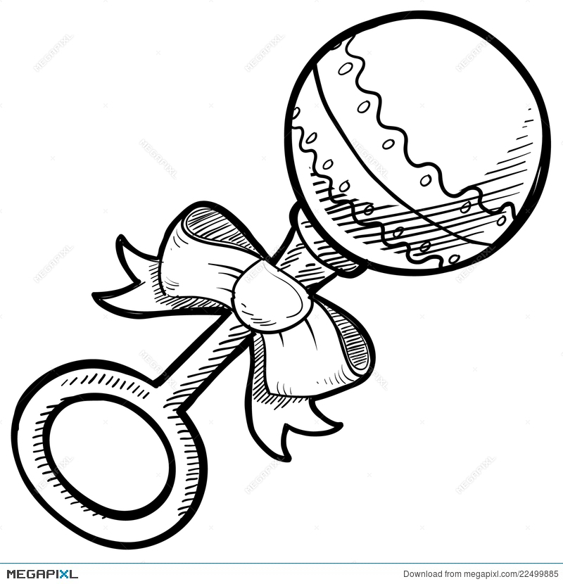 Baby Rattle Coloring Coloring Pages