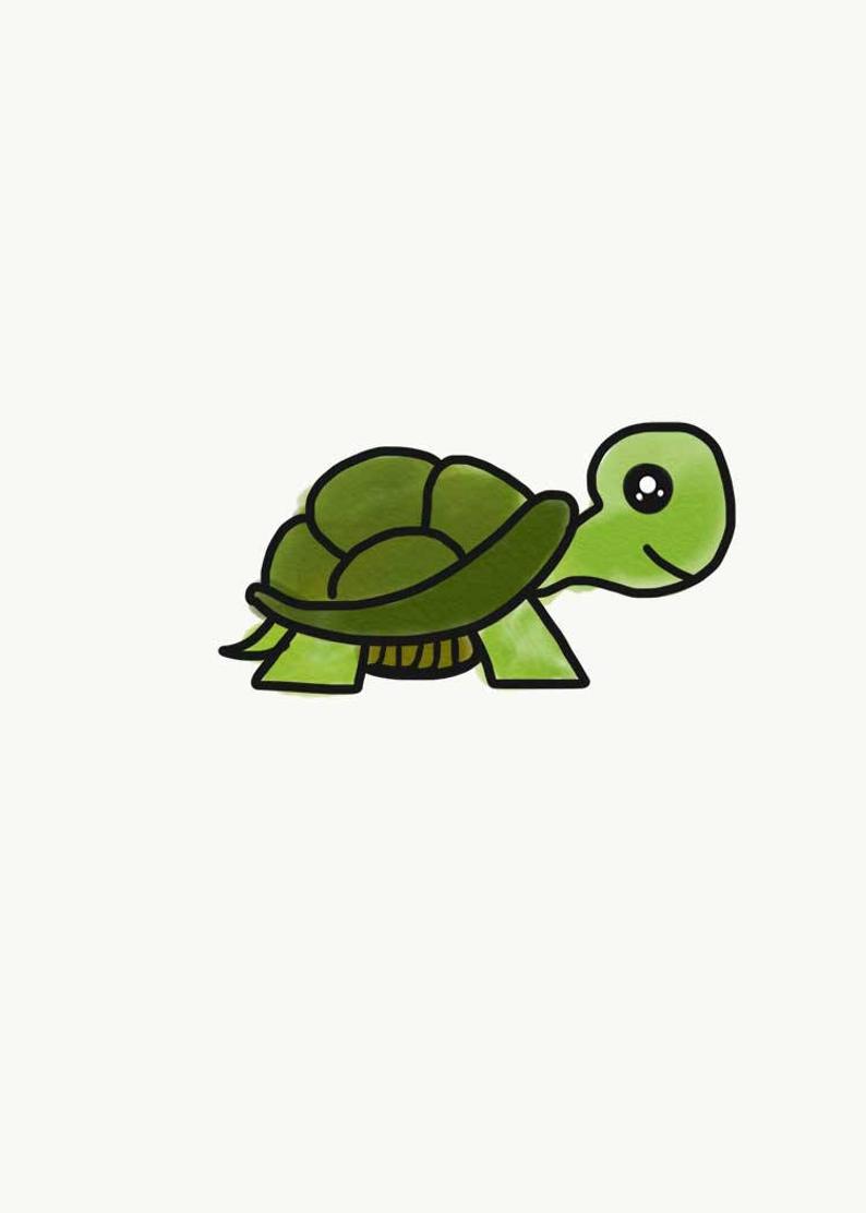 794x1112 Baby Turtle Cute Turtle Illustration Baby Room Decor Etsy