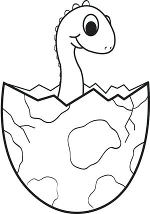 300x428 Baby Dinosaur Coloring Pages