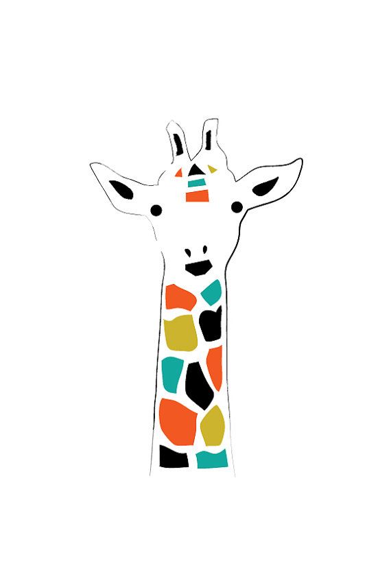570x831 Animal Illustrationgiraffe Art Print, Animal Illustration, Drawing