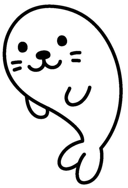408x600 Cute Playful White Baby Seal Cartoon Emoji