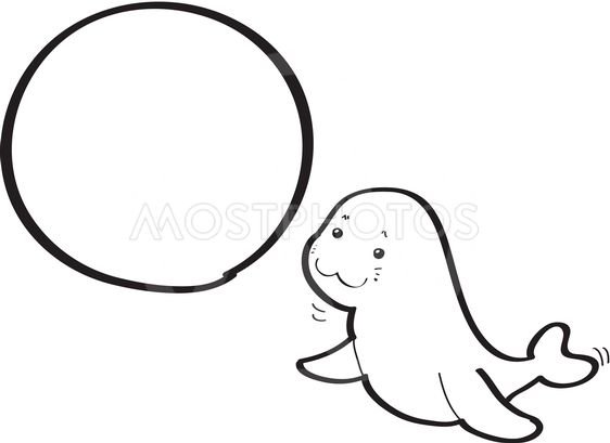 562x409 Baby Seal With Speech Bubble