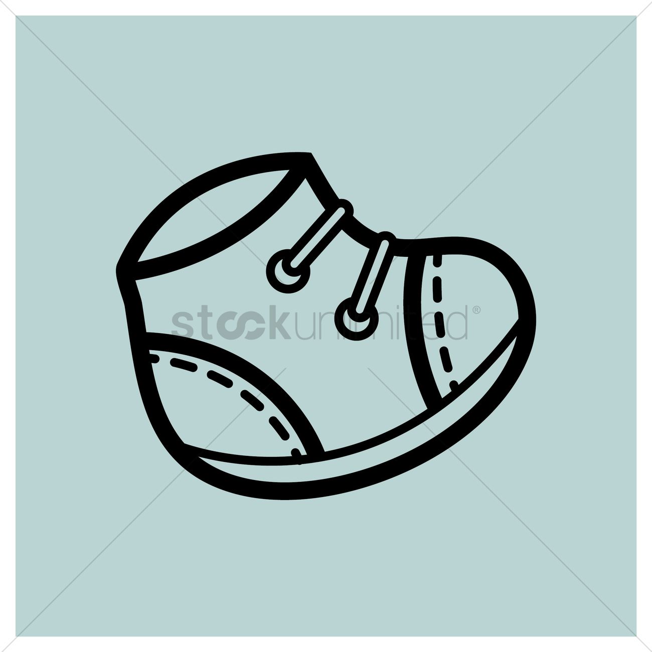 1300x1300 Baby Shoes Vector Image