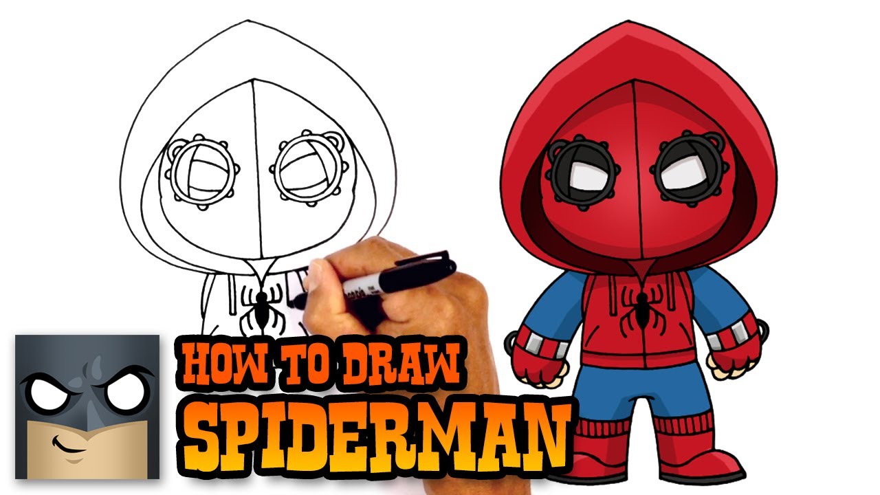 1280x720 How To Draw Spiderman Homecoming Drawing Tutorial