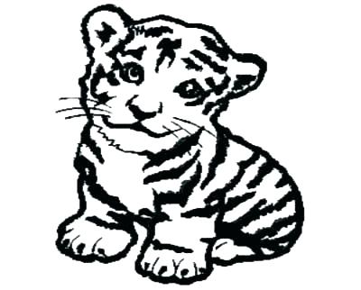 400x322 Tiger Coloring Pages Cute Baby Tigers Print