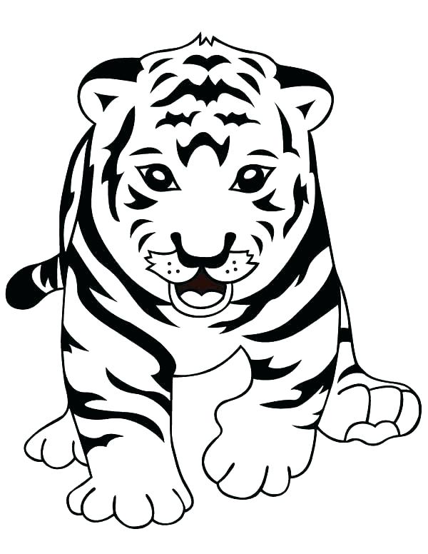 600x776 Pictures Of Tigers To Colour