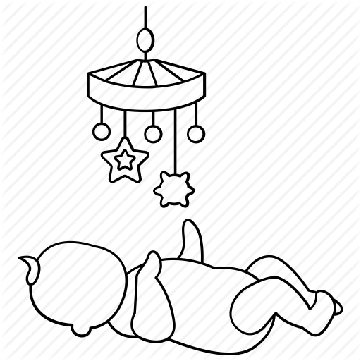 512x512 Baby, Child, Cot, Crib, Infant, Mobile, Toy Icon