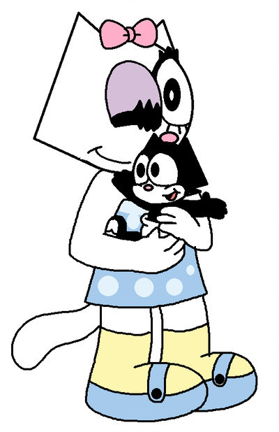 400x618 Kitty Babysitting Baby Felix