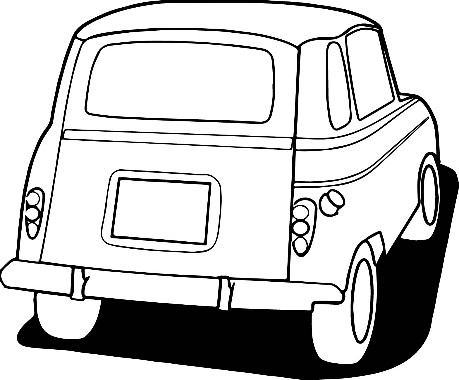 1569x1302 Vintage Antique Car Back Side Coloring