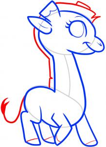 218x302 How To Draw How To Draw A Giraffe For Kids