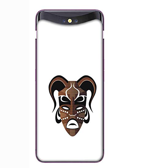 466x546 Printfidaa Brown Color Stylized Drawing Head Of Horned