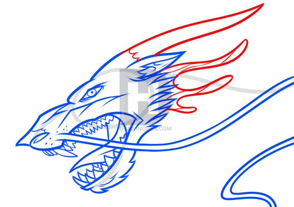 1021x720 We Are Almost Done Drawing Our Chinese Dragon Head Draw