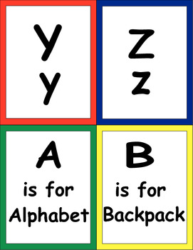 271x350 Back To School Alphabet Cards, Bingo Memory Match