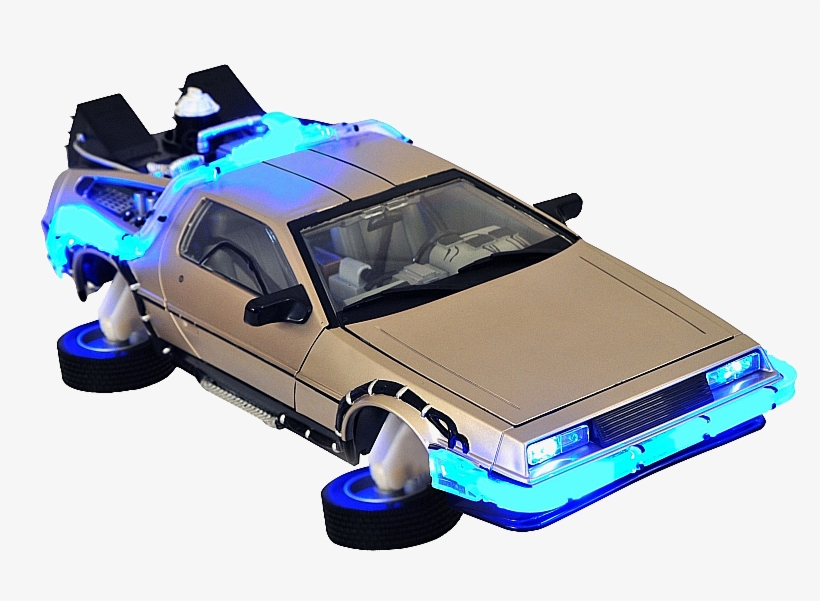 820x601 Back To The Future Delorean Flying Drawing Download