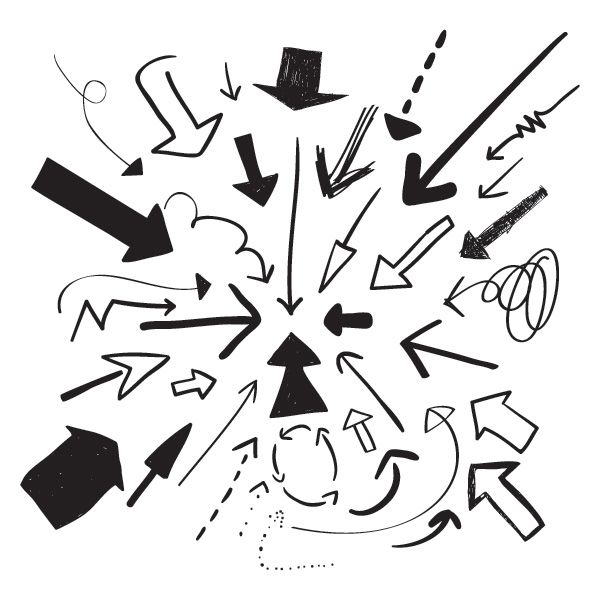 600x600 Hand Drawn Arrows Graphic Available Vector Format Arrow