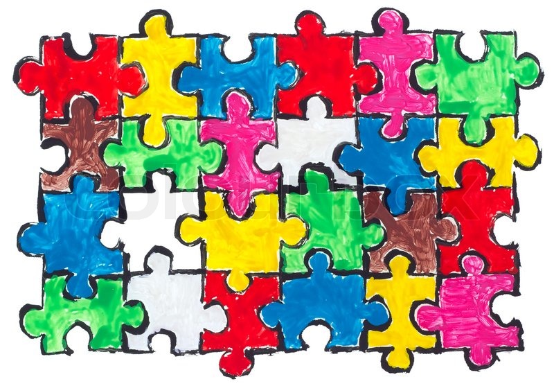 800x557 Painted Isolated Abstract Puzzles Stock Image Colourbox