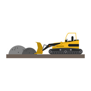 300x300 Backhoe Loader Royalty Free Vectors