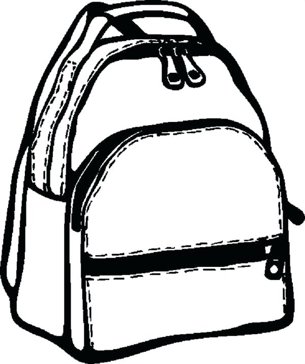 600x716 Collection Of 'backpack Drawing' Download More Than Images