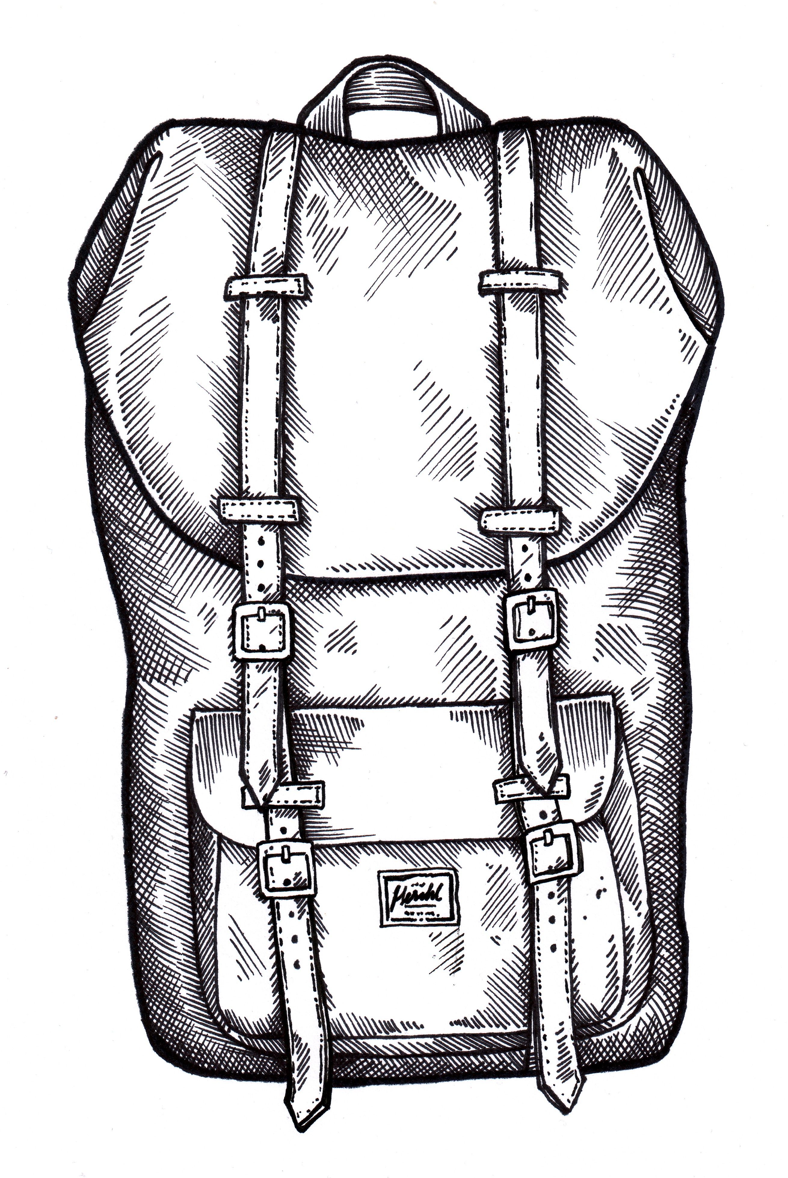 Backpack Drawing | Free download on ClipArtMag