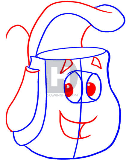 421x535 How To Draw Backpack From Dora The Explorer, Step