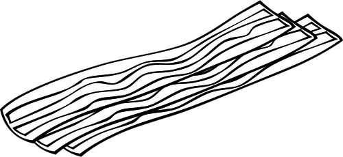 500x230 Vector Drawing Of Bacon