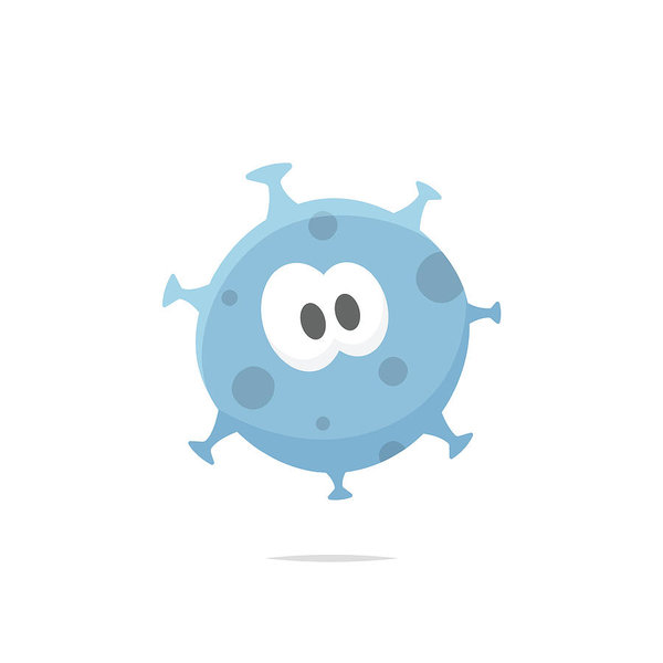 600x600 Cartoon Germ Bacteria Vector Illustration Art Print