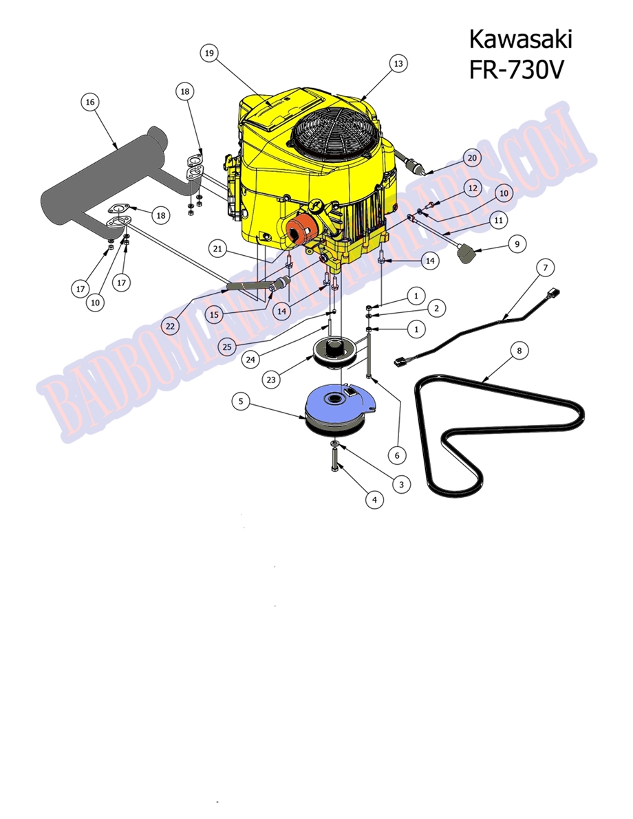 920x1191 Bad Boy Mower Part, Zt Elite Kawasaki Engine Fr