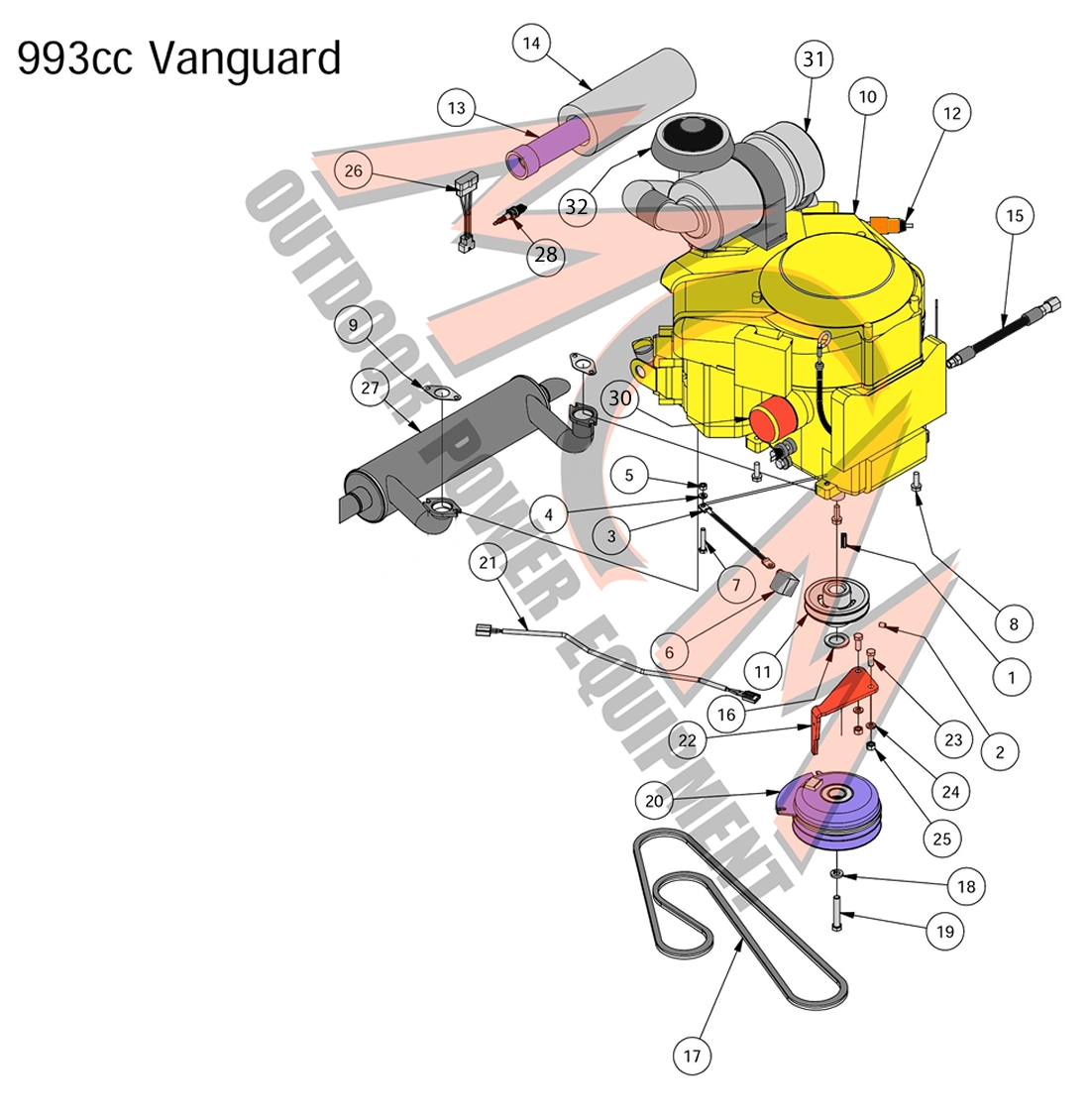1100x1130 bad boy mower part, outlaw xp fork assembly