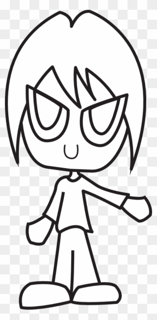 320x653 Boy Black White Line Hunky Dory Colouringbook